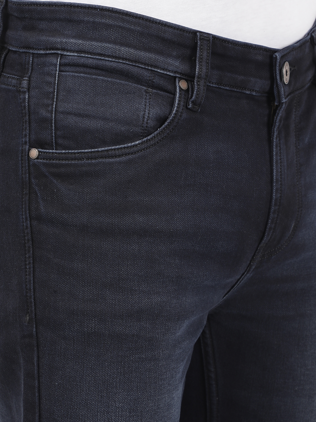 Numero Uno Men Solid Dark Blue Jeans
